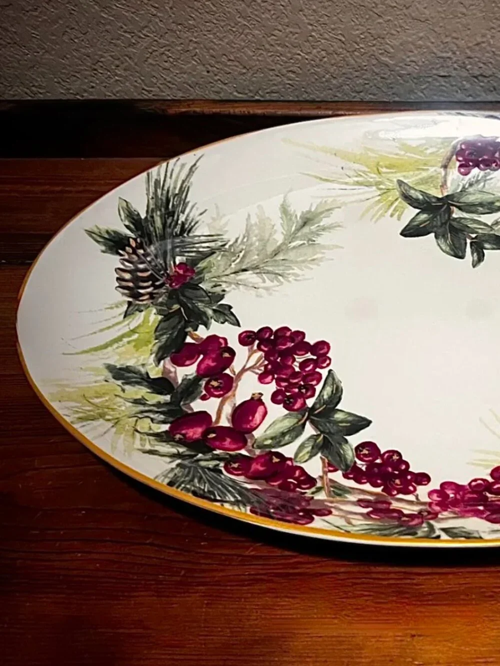 Vtg Williams Sonoma Botanical Wreath Serving Platter